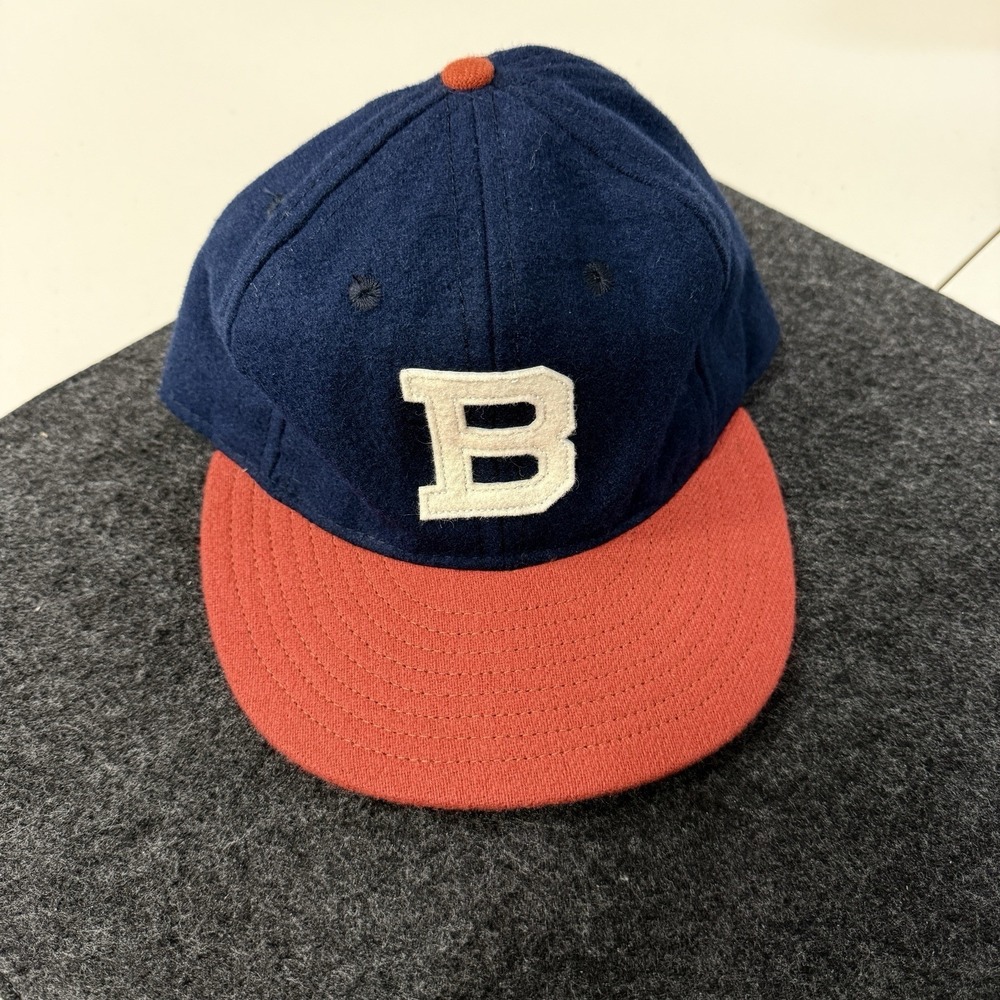 Vintage Ebbets Field Flannels Brooklyn Bushwicks Wool Baseball Cap Hat 7 3/8 USA